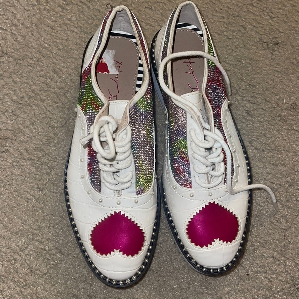 Betsey Johnson shiny platforms